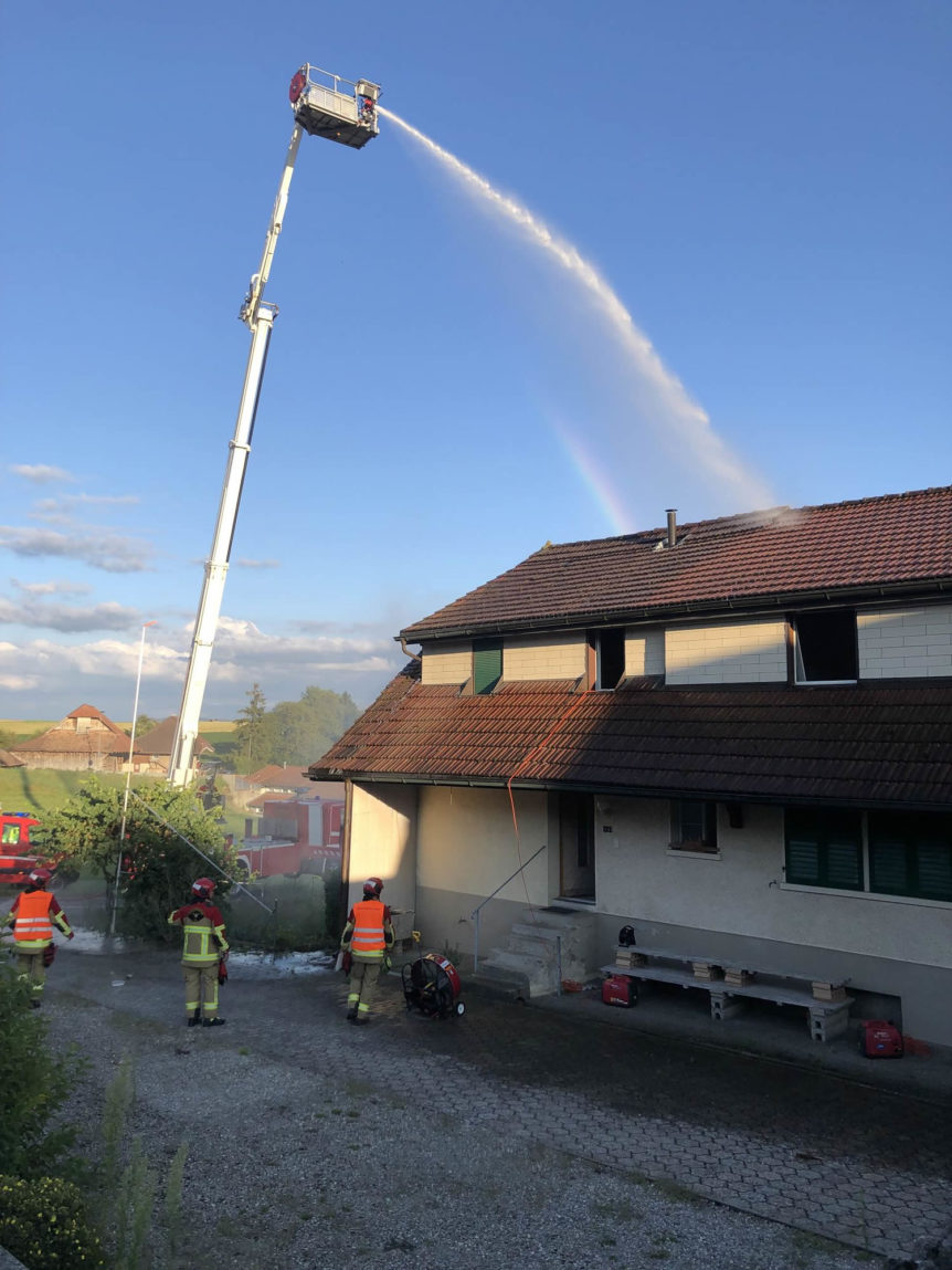 Ersteinsatzübung Feuerwehr Ins 18.08.2021