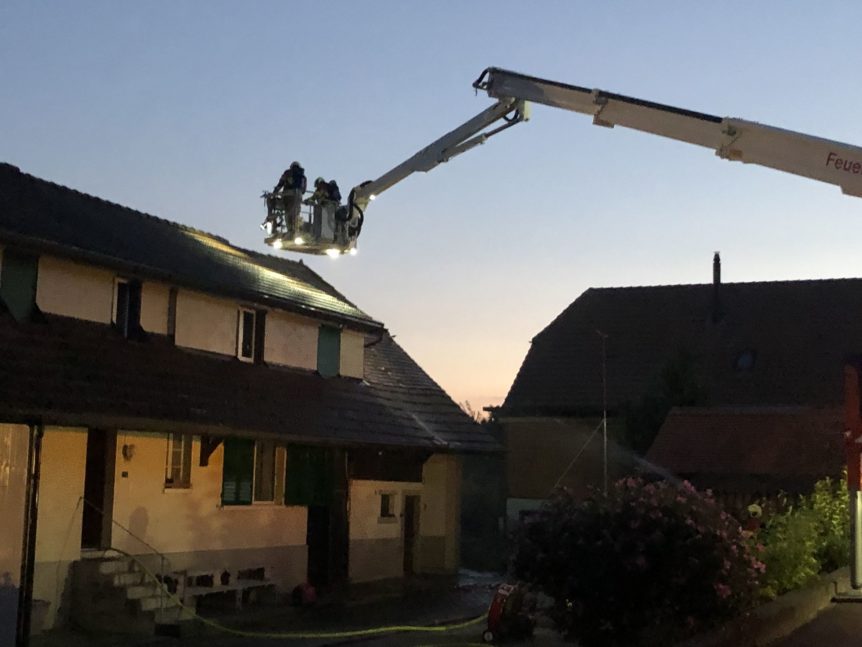 Ersteinsatzübung Feuerwehr Ins 18.08.2021