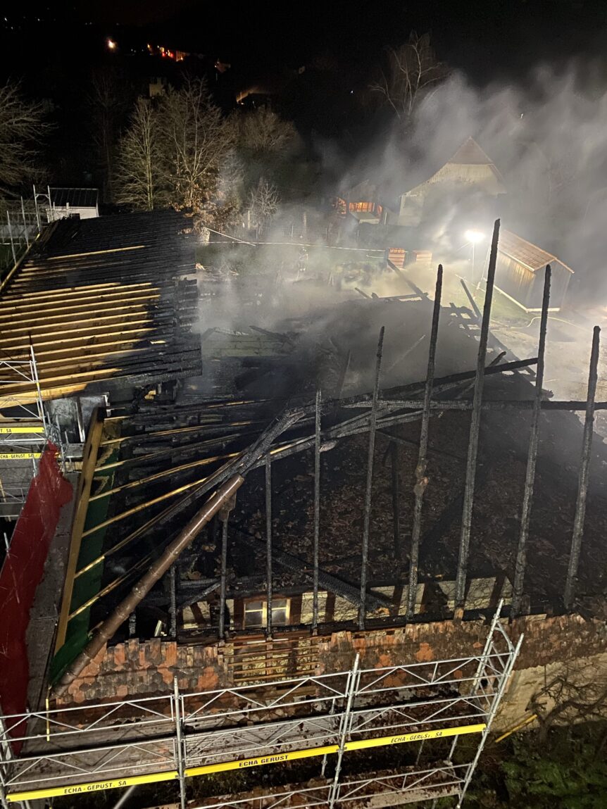 Einsatz 22.12.2023 Grossbrand in Gals