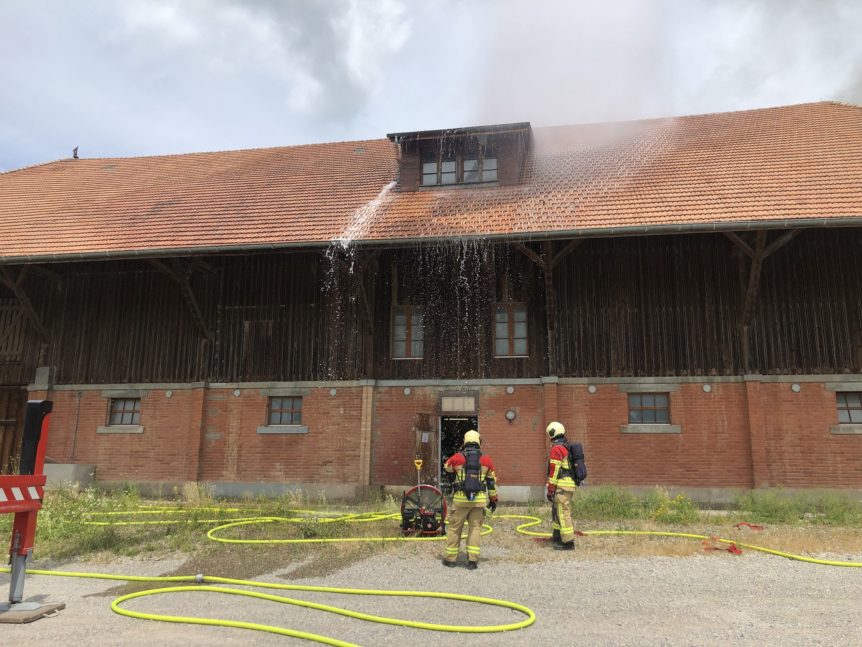 Einsatzübungen der Feuerwehr Ins vom 26.06.2021